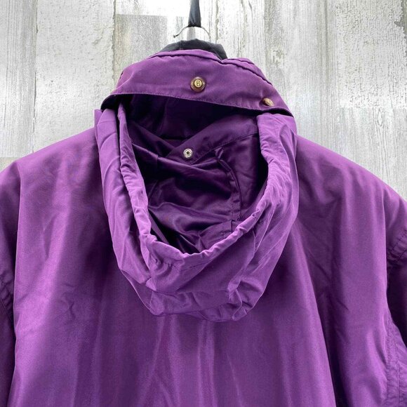 Vintage 80s Bogner Ski Jacket Womens 6 Purple Polyester Snap Away‎ Hood Pockets - Picture 9 of 12